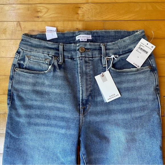 Good American Women’s Good Legs Straight Leg Distressed Jeans - Size 10 / 30 - Picture 5 of 10